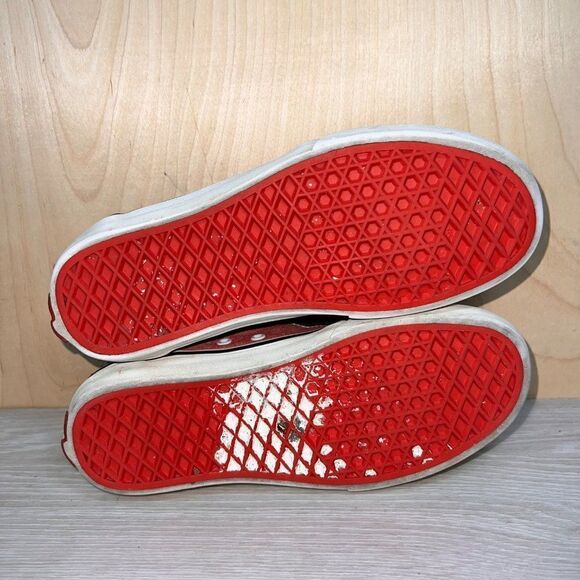 Van Era Authentic Black Suede/Red VN-OJLJ61Z Women's 7 - Picture 9 of 11